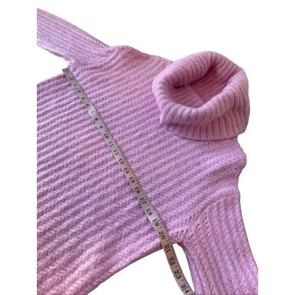 Anthropologie Maeve Pink Oversized Cowl-Neck Pullover Sweater Size S - Picture 12 of 13